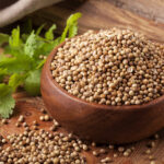 Coriander seeds, fresh coriander and powdered coriander